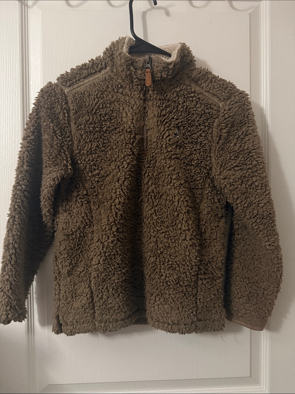 The Southern Shirt Company Kids Sherpa Half-Zip Jacket - Brown